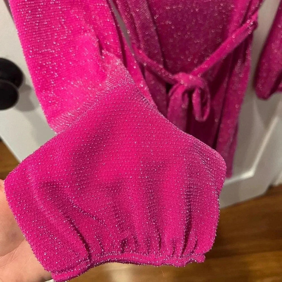 Fraiche by J Pink Long Sleeve Dress - Picture 3 of 5